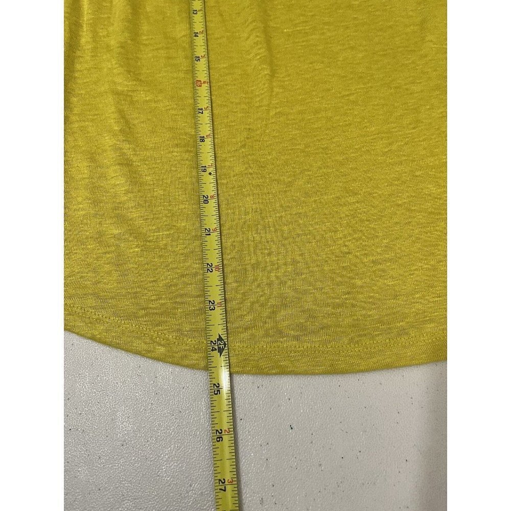 Joie Linen Tshirt Boxy Burnt Out Short Sleeve Size Large Green - Picture 8 of 9